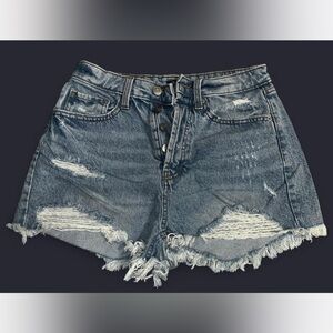 Wild Fable Blue Distressed Jean Shorts